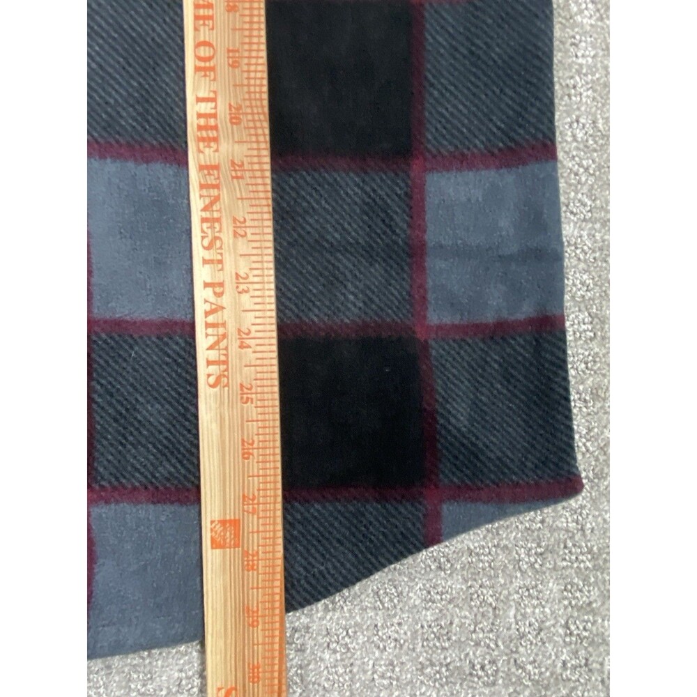 NWT Freedom Foundry Fleece Schacket Men Medium Gray Red Plaid Cabincore - Picture 8 of 9